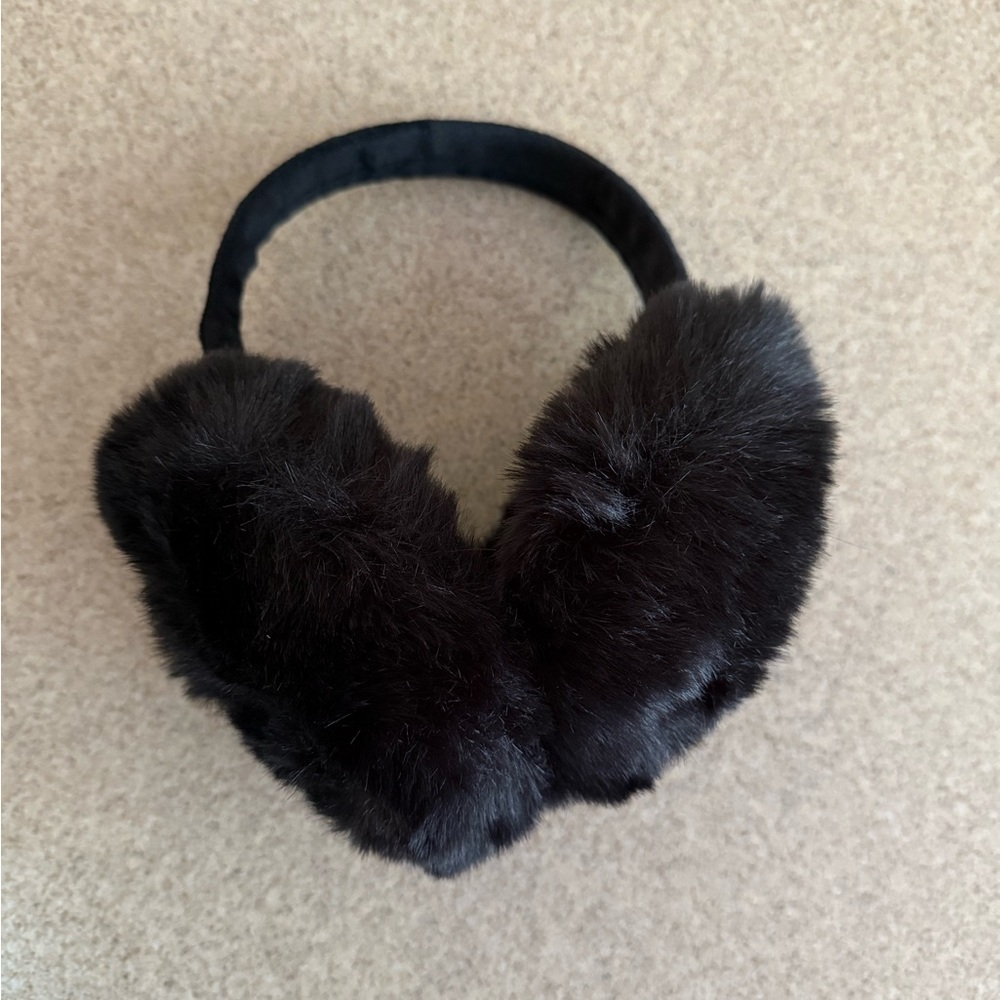 Black Faux Fur Earmuffs